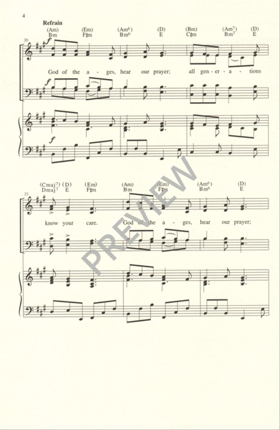 God of the Ages 4-Part scores gallery preview page 4