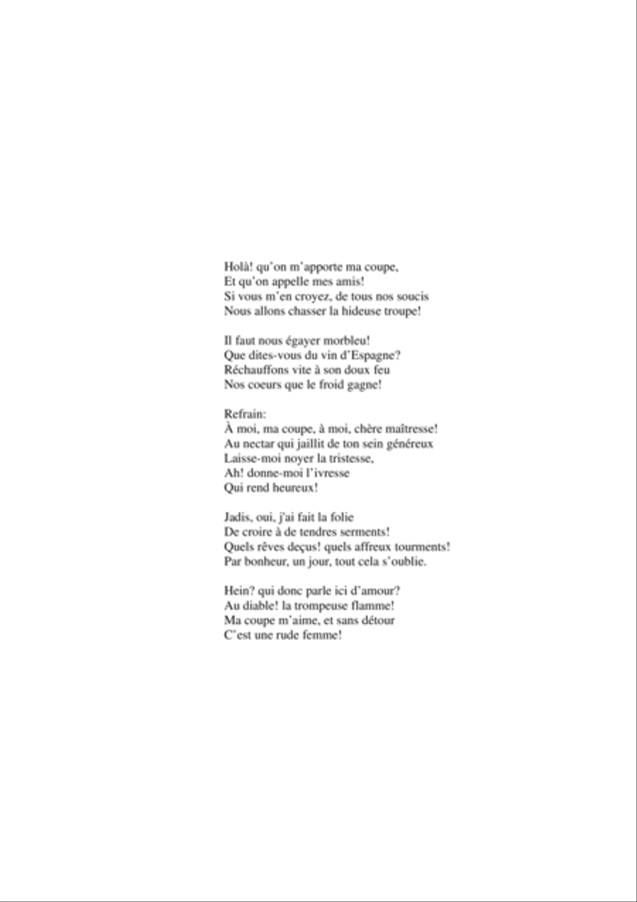 Ange Flégier: Ma coupe for bass voice and piano Bass Voice scores gallery preview page 2