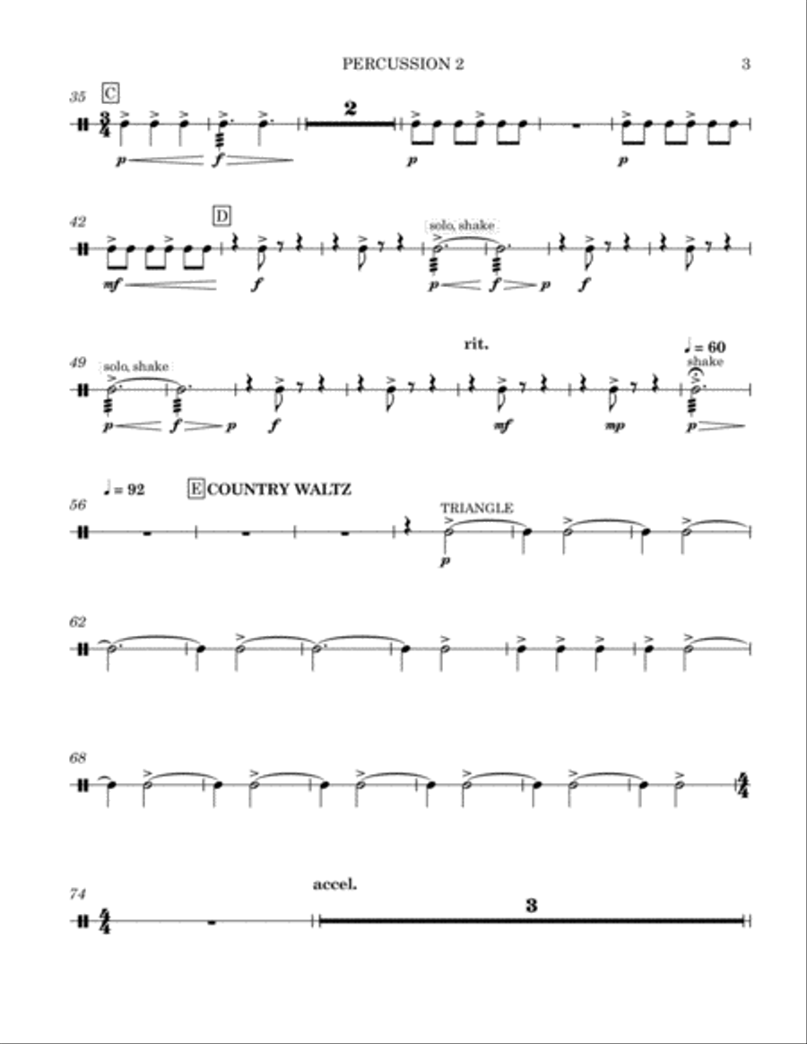 Made for You and Me: Inspired by Woody Guthrie - Percussion 2 Concert Band scores gallery preview page 3