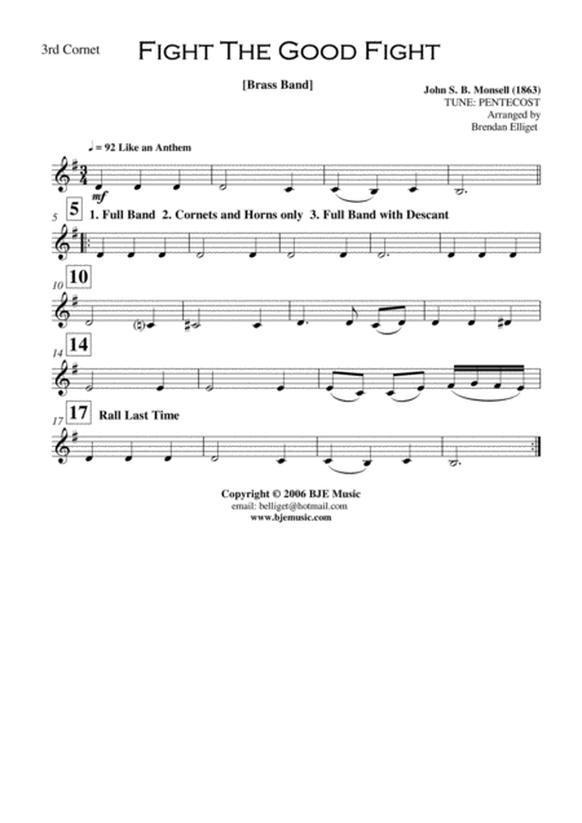 Fight The Good Fight Brass Band Score and Parts PDF image number null