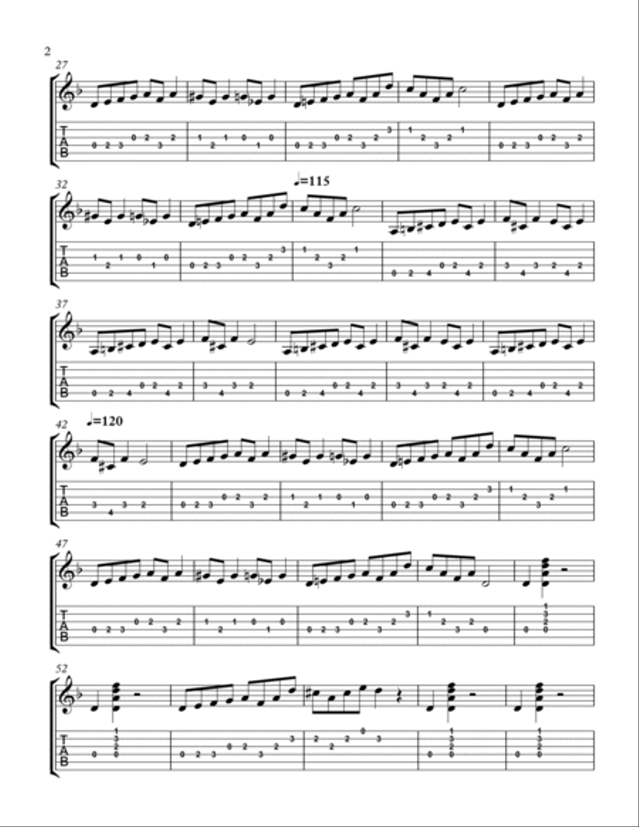 In the Hall of the Mountain King for Guitar with TAB Classical Guitar scores gallery preview page 2