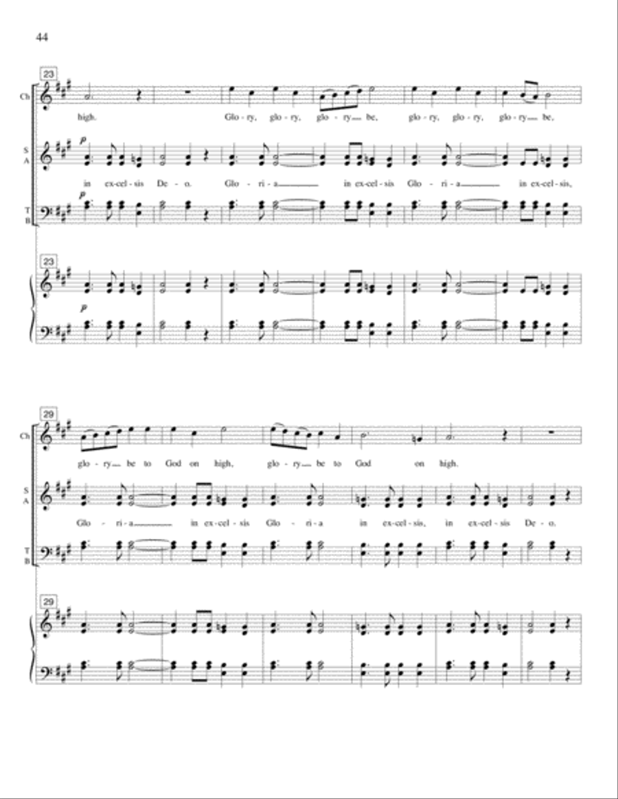 Strange Places (Christmas Pageant) 4-Part scores gallery preview page 14