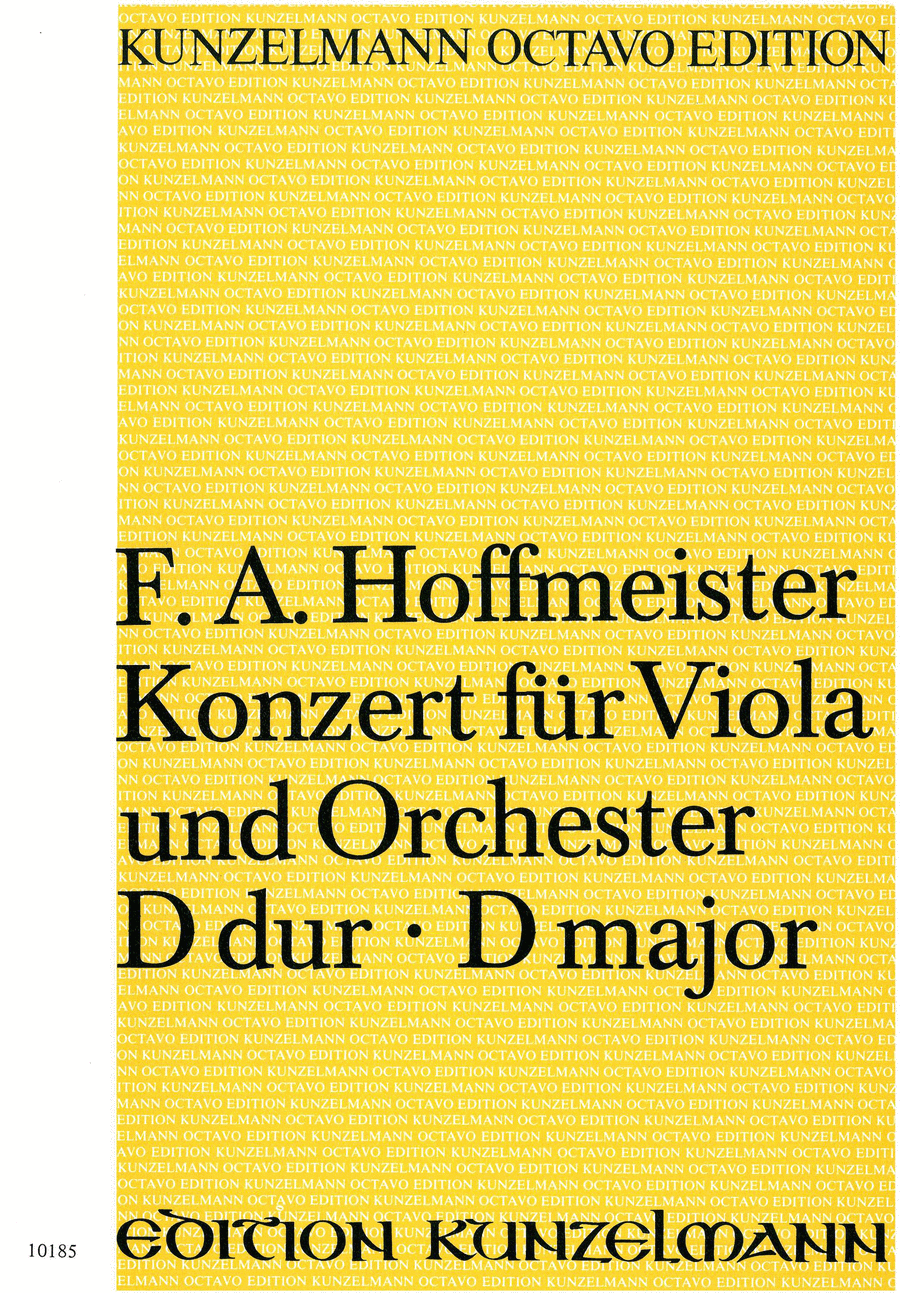 Book cover for Concerto for viola in D major