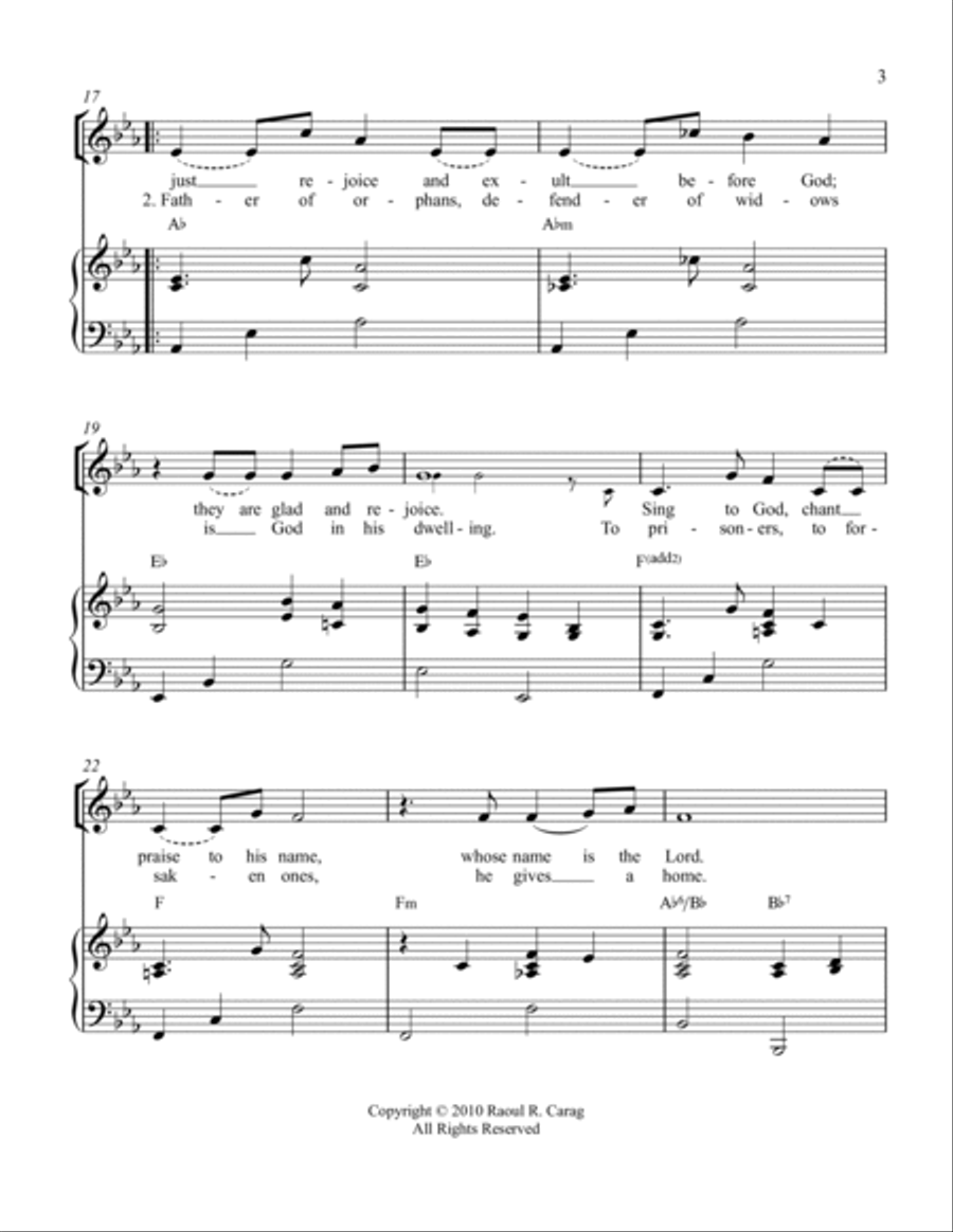 In Your Goodness (Psalm 68) 4-Part scores gallery preview page 3