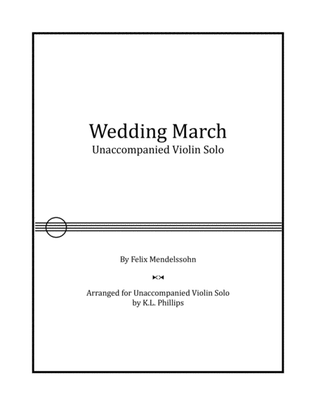Wedding March - Unaccompanied Violin Solo