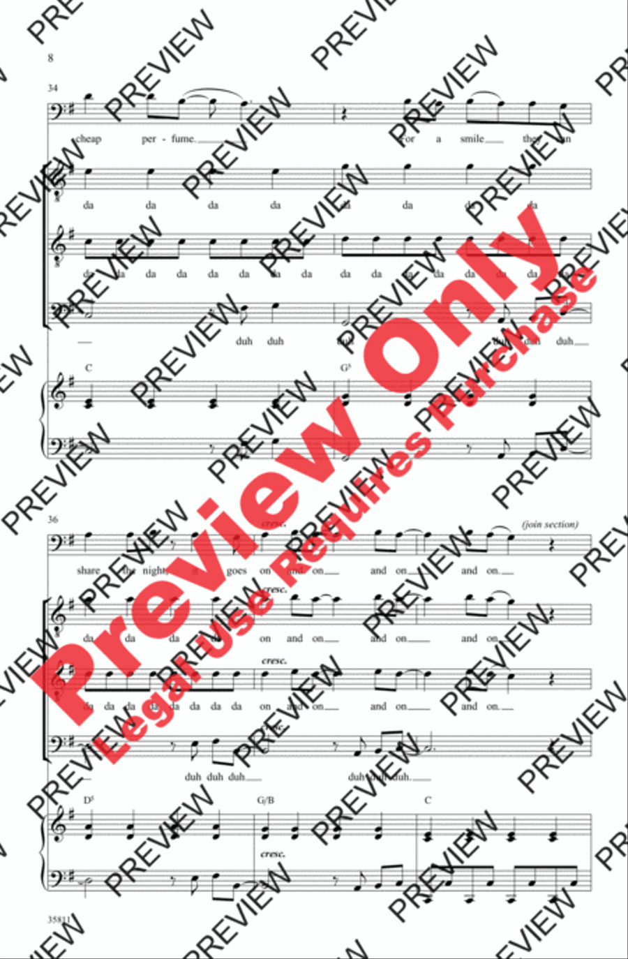 Don't Stop Believin' Men's Choir scores gallery preview page 8