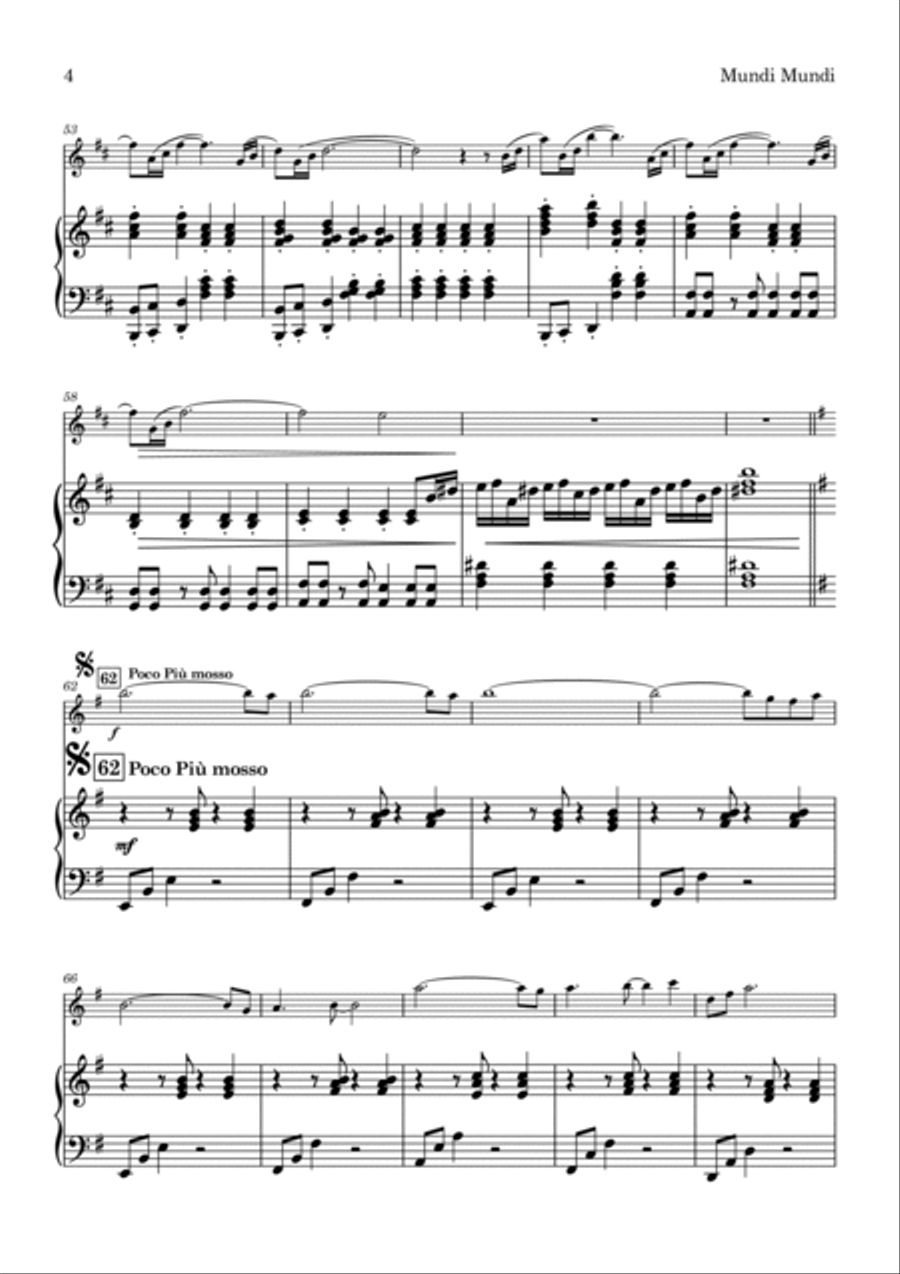 Mundi Mundi Piano scores gallery preview page 5