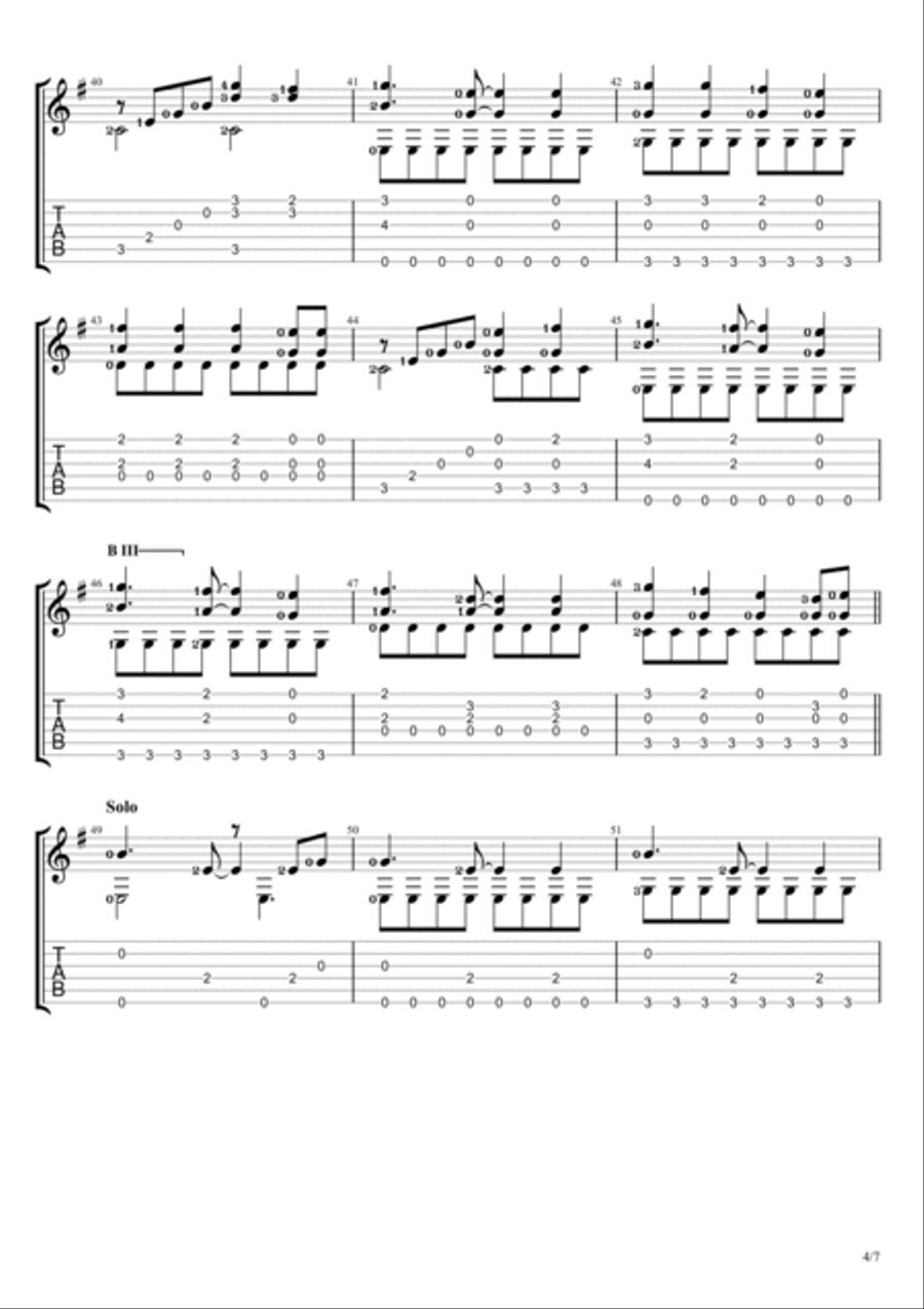 New Divide Guitar Tablature scores gallery preview page 4