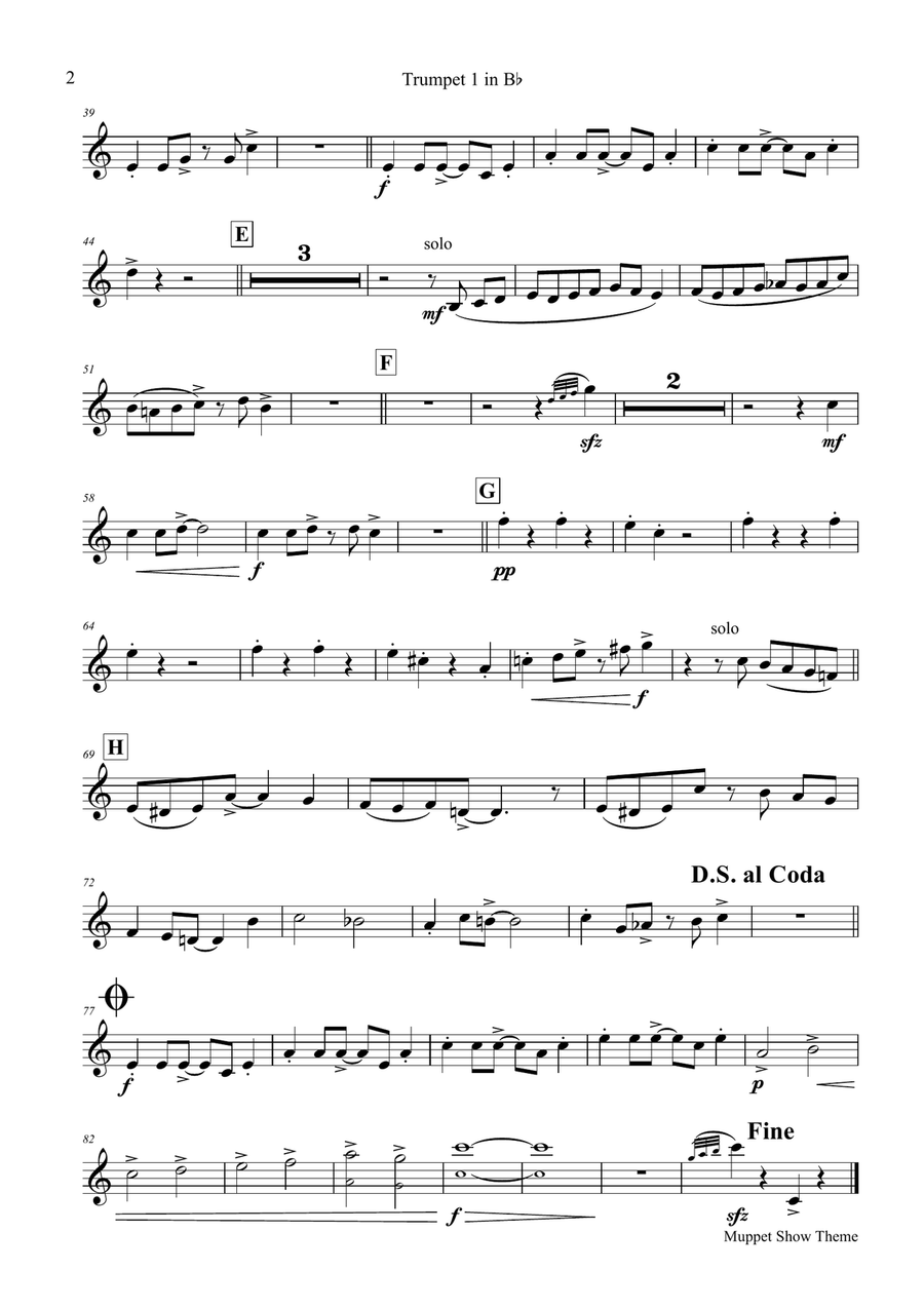 The Muppet Show Theme Brass Ensemble scores gallery preview page 5