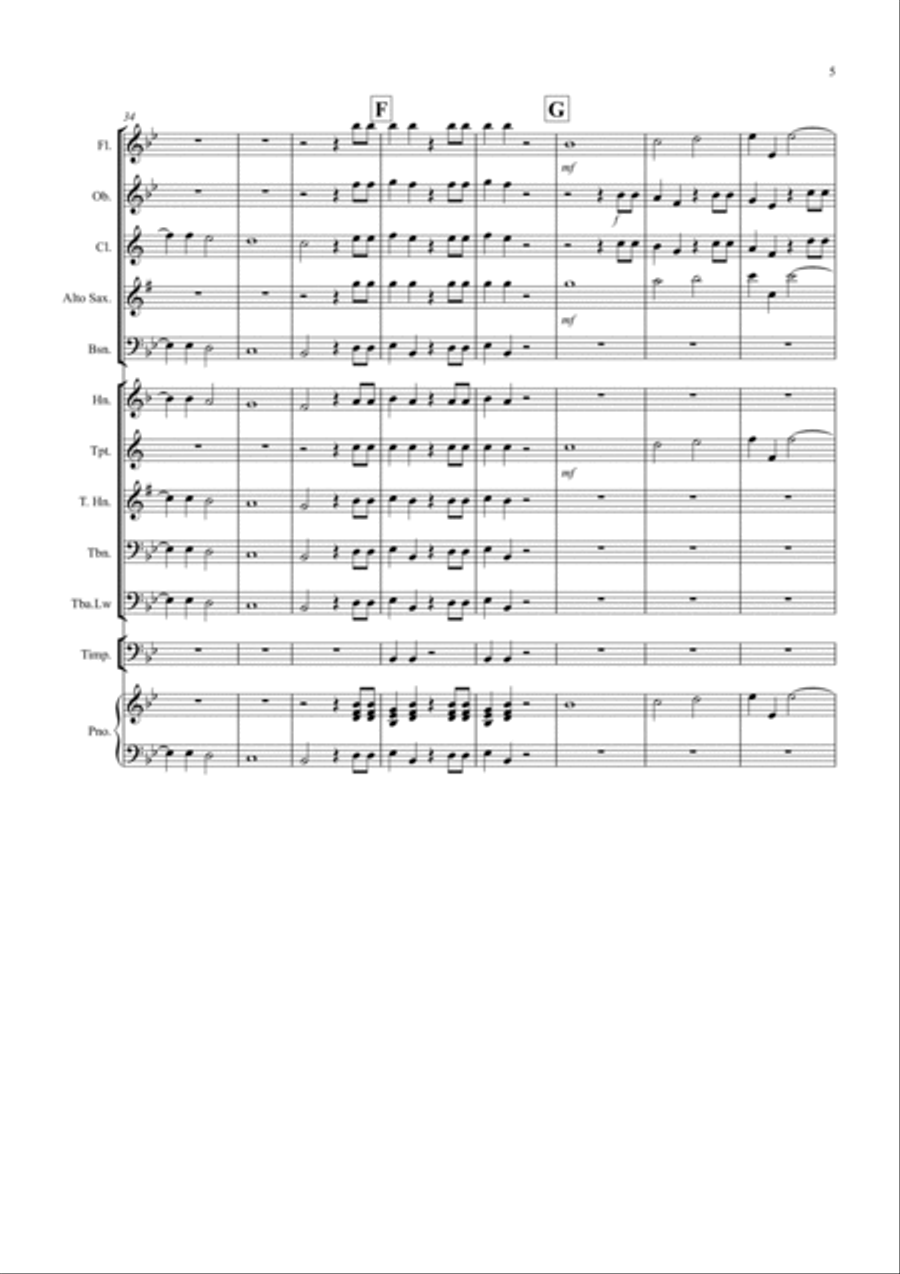 Hallelujah Chorus for School Wind Band - Score Only Concert Band scores gallery preview page 5