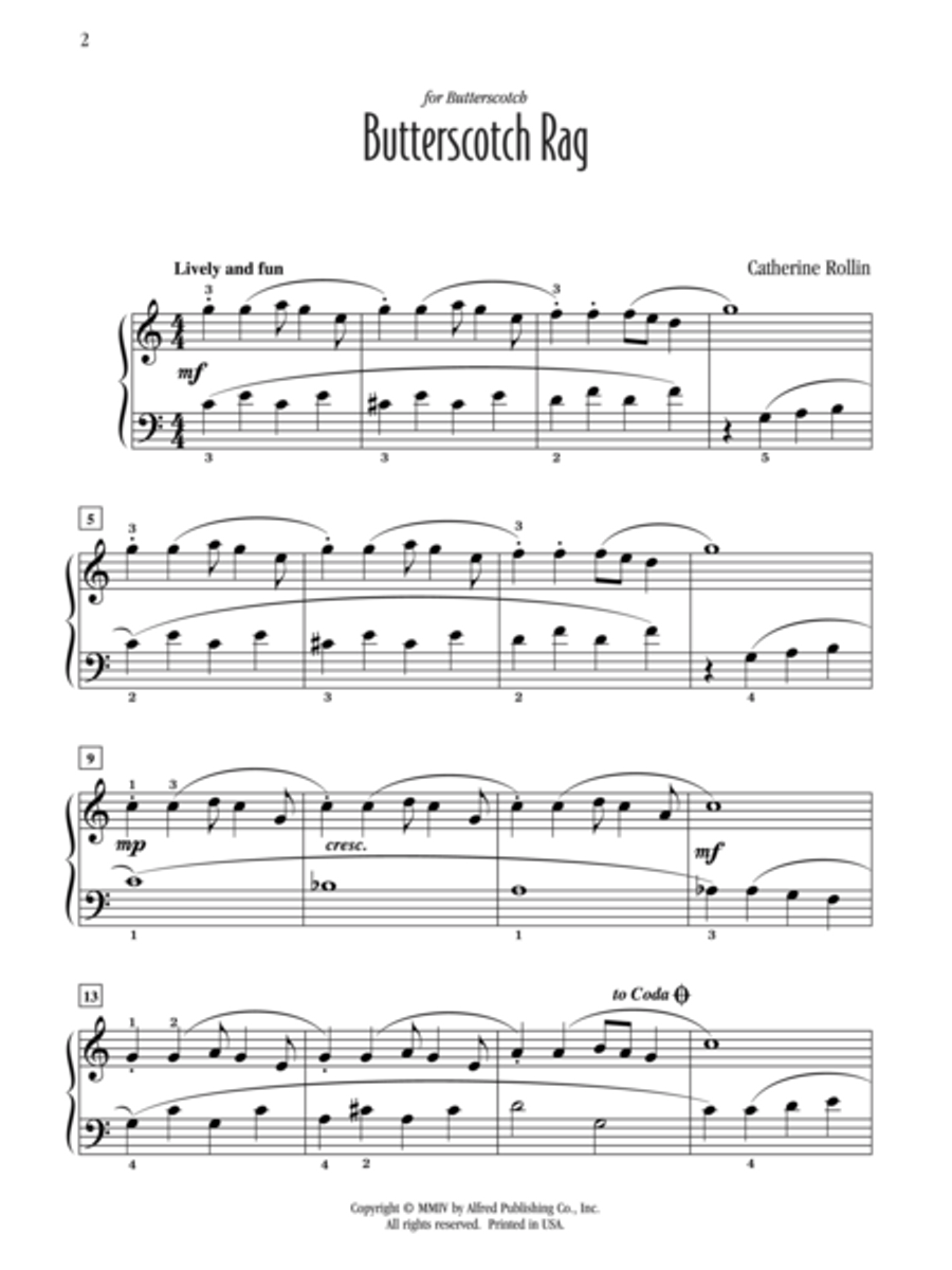Butterscotch Rag Butterscotch Rag Piano Solo scores gallery preview page 2