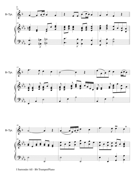 Gary Lanier: 3 BEAUTIFUL HYMNS (Duets for Bb Trumpet & Piano) image number null