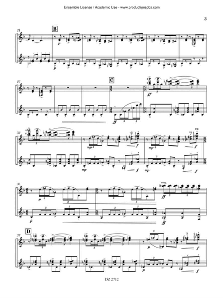Alborada del gracioso Classical Guitar scores gallery preview page 3