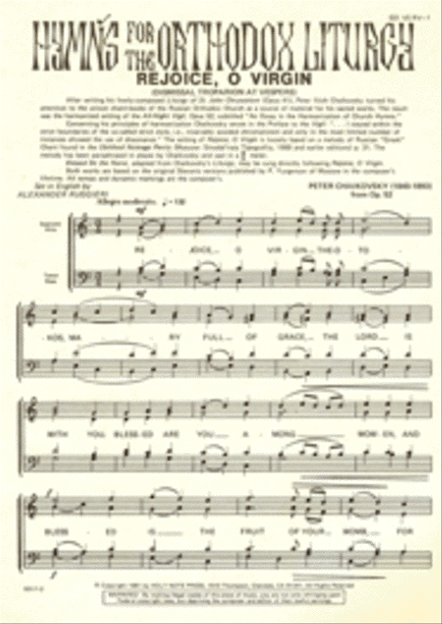 Rejoice, O Virgin 4-Part scores gallery preview page 1