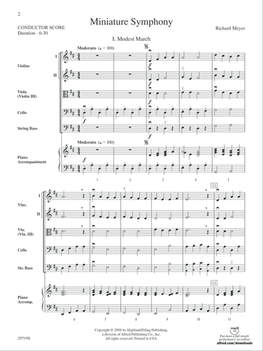 Miniature Symphony: Score String Orchestra scores gallery preview page 2