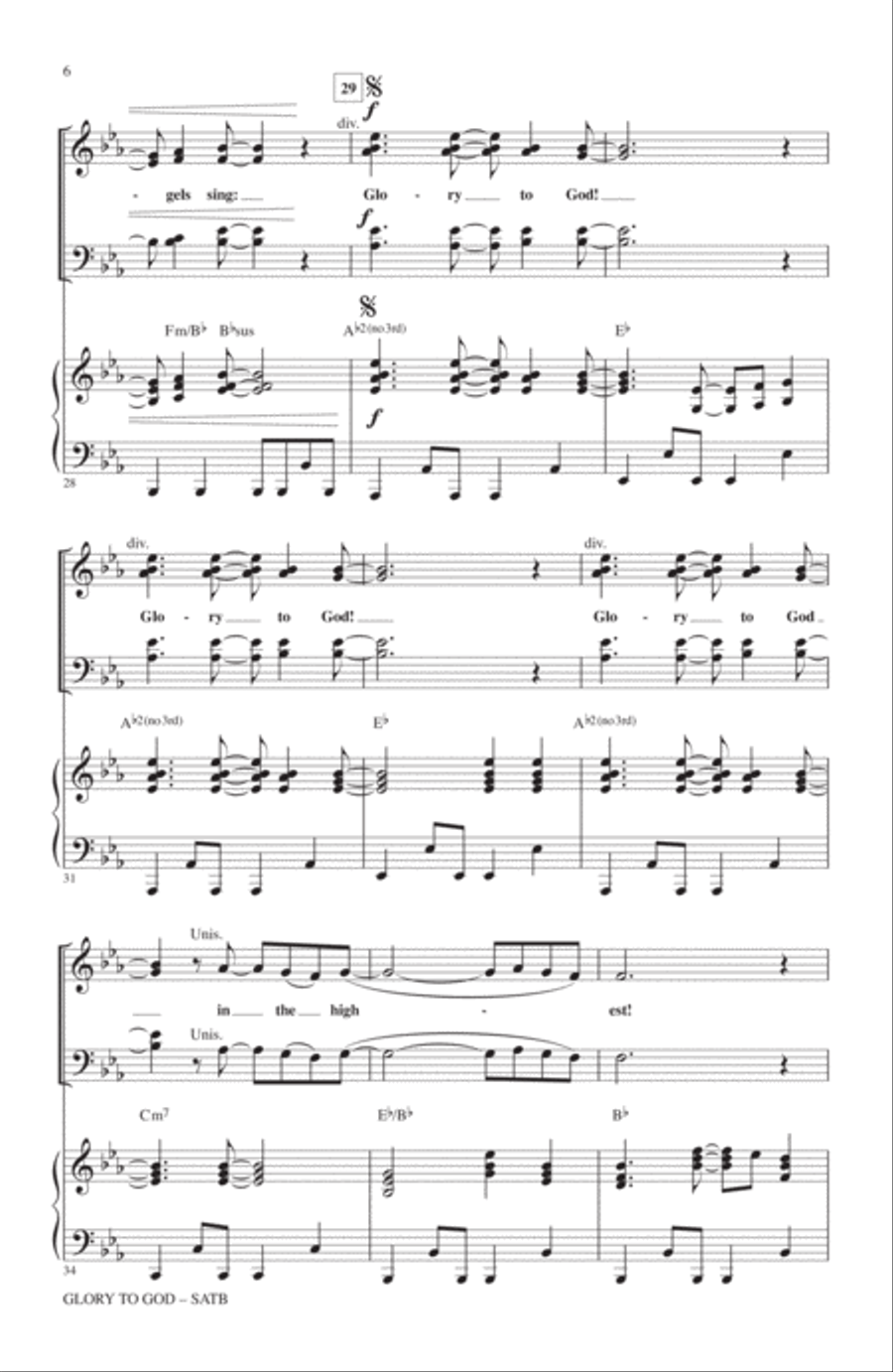 Glory To God Glory To God 4-Part scores gallery preview page 4