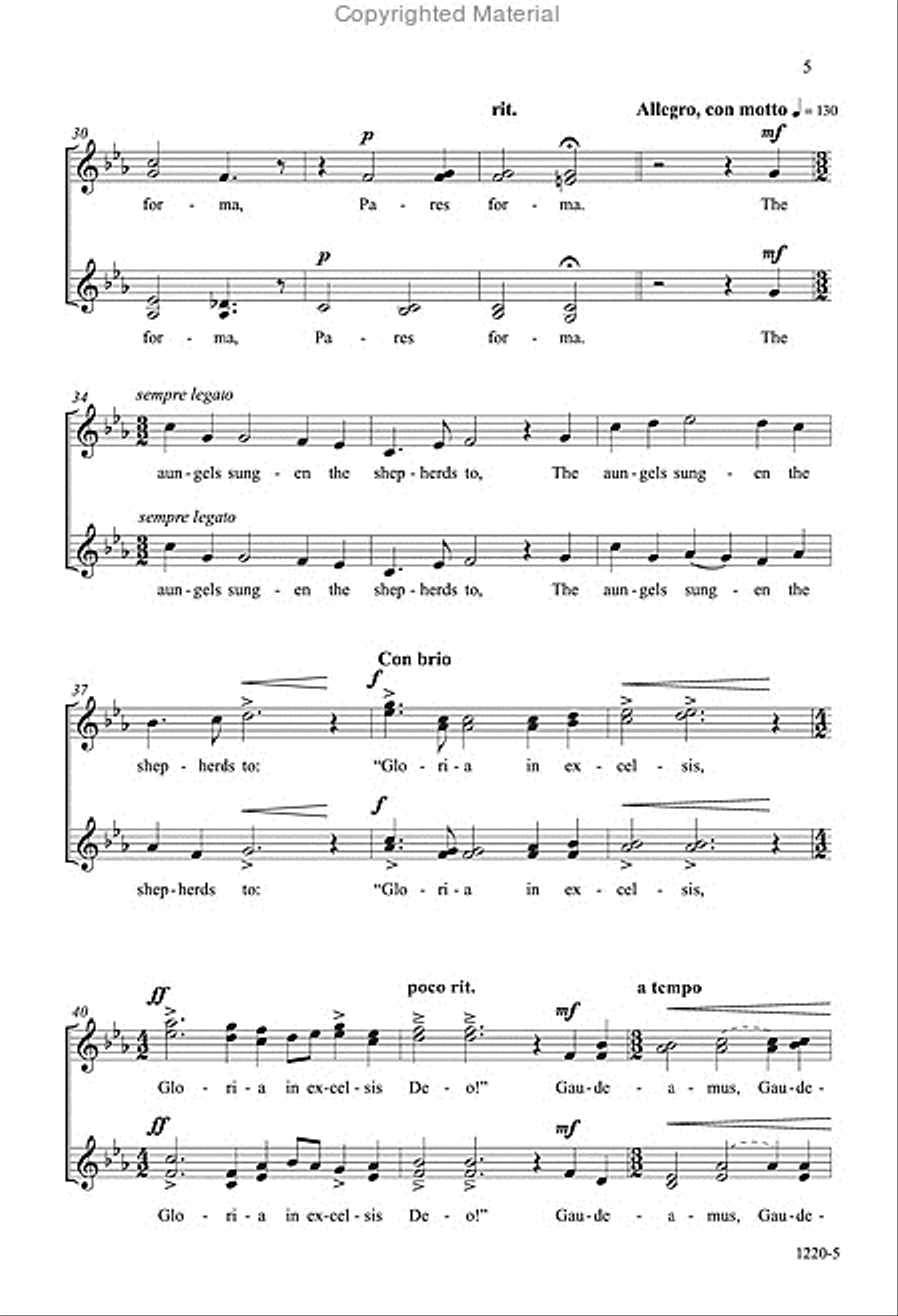 There Is No Rose - SSAA Octavo SSAA scores gallery preview page 4