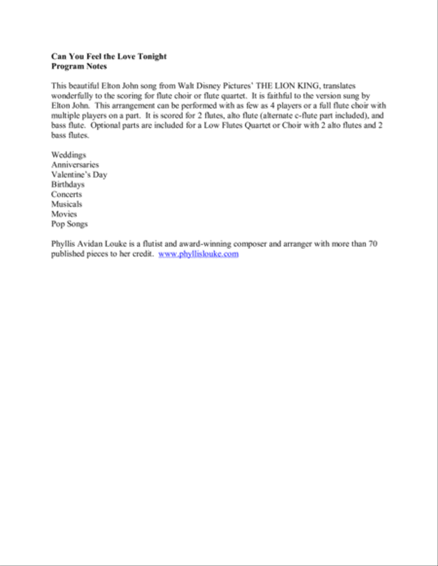Can You Feel The Love Tonight Woodwind Ensemble scores gallery preview page 2