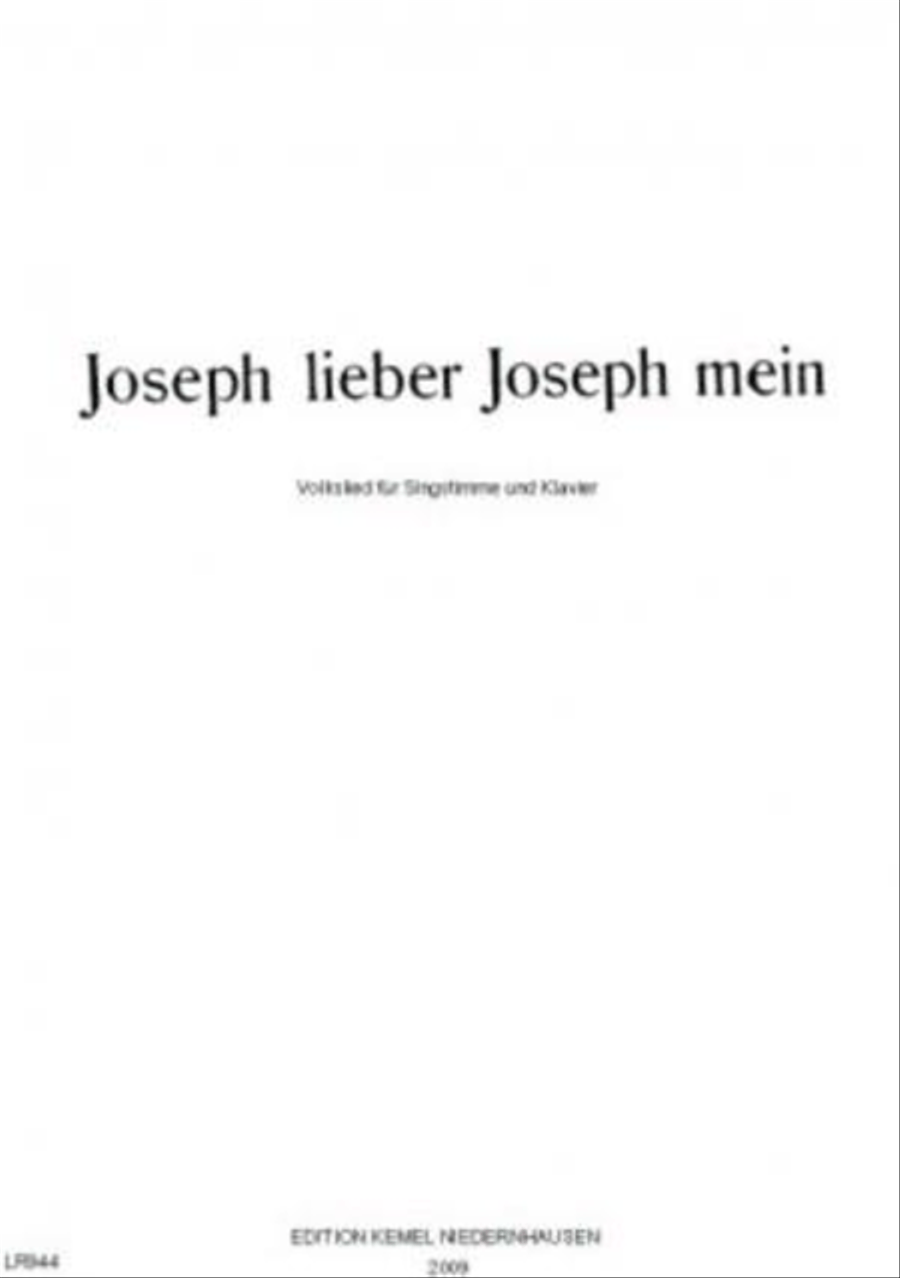 Joseph lieber Joseph mein [F-dur]