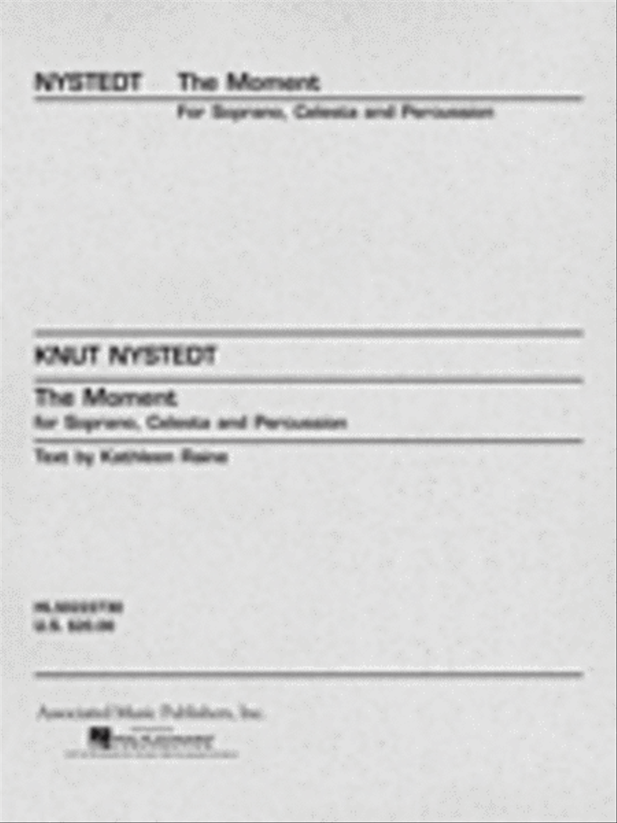 Moment, Op. 52 by Knut Nystedt Voice - Sheet Music
