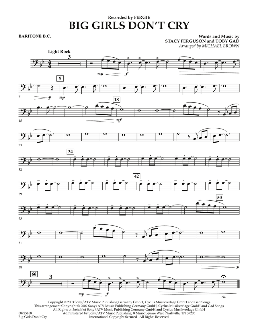 Big Girls Don't Cry - Baritone B.C.