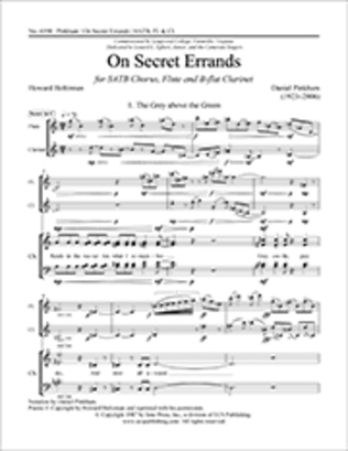 Book cover for On Secret Errands (Choral Score)
