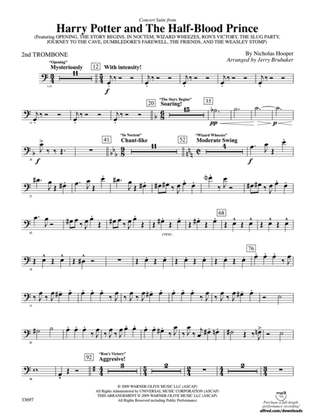 Harry Potter and the Half-Blood Prince, Concert Suite from: 2nd Trombone