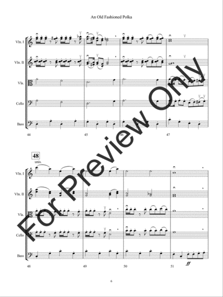 An Old-Fashioned Polka An Old-Fashioned Polka String Orchestra scores gallery preview page 9