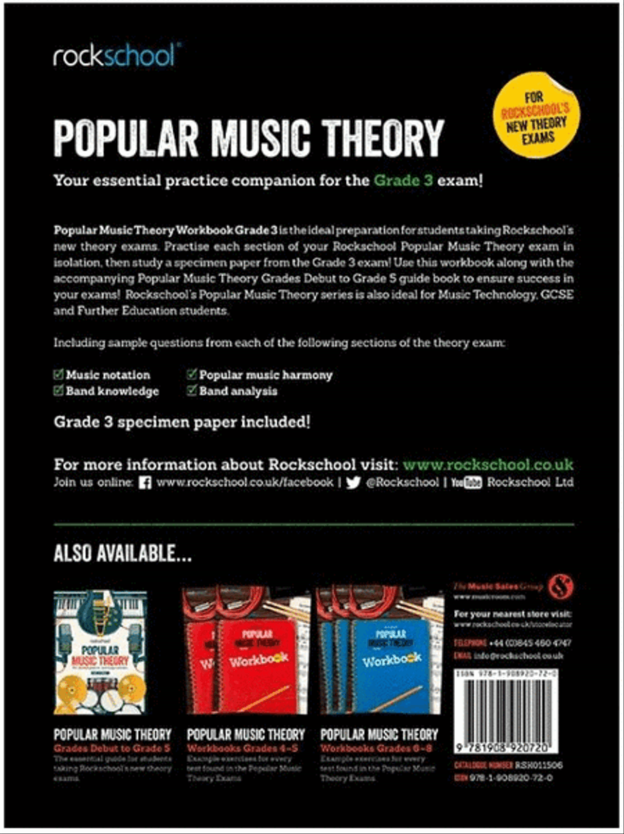 Rockschool: Popular Music Theory Workbook Grade 3