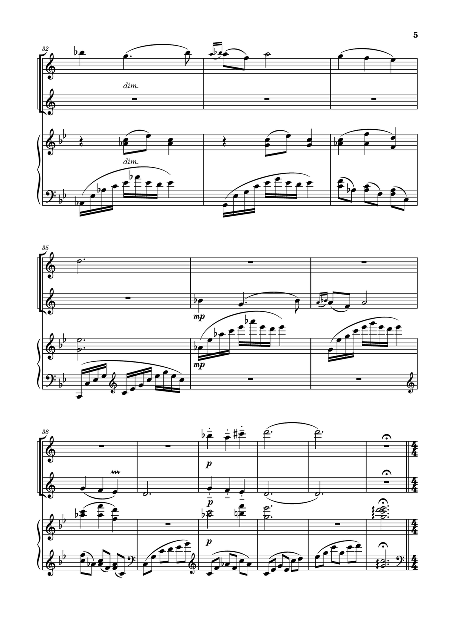 Klezmer Rhapsody for two clarinets and piano Clarinet Duet scores gallery preview page 5