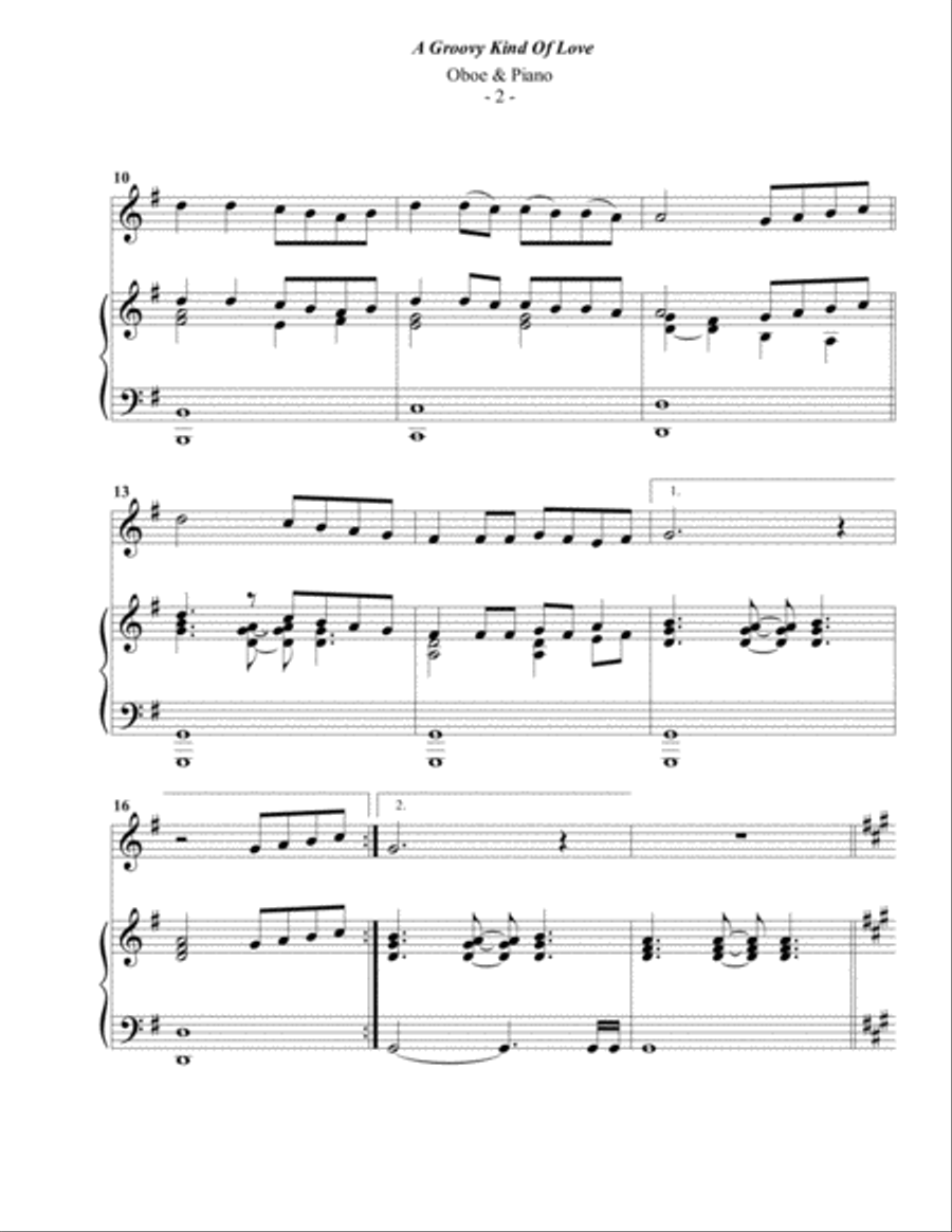A Groovy Kind Of Love Piano scores gallery preview page 2