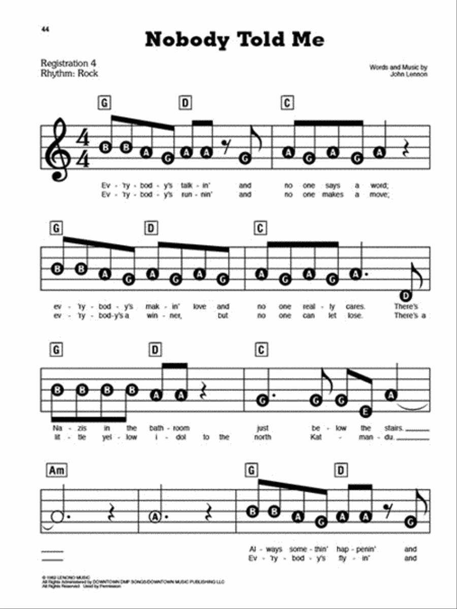 Lennon Legend: The Very Best of John Lennon Electronic Keyboard scores gallery preview page 5