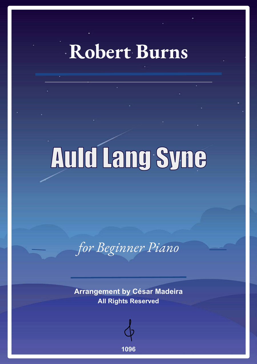 Auld Lang Syne - Easy Piano - W/Lyrics (Full Score) Easy Piano scores gallery preview page 1