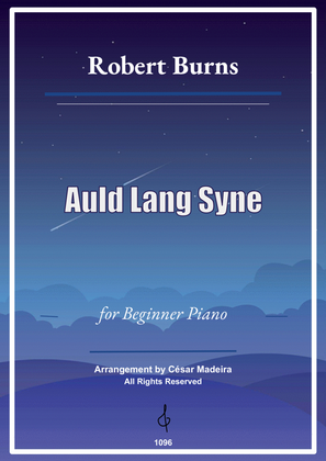 Auld Lang Syne - Easy Piano - W/Lyrics (Full Score)