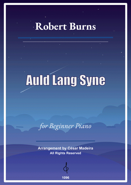 Auld Lang Syne - Easy Piano - W/Lyrics (Full Score) image number null