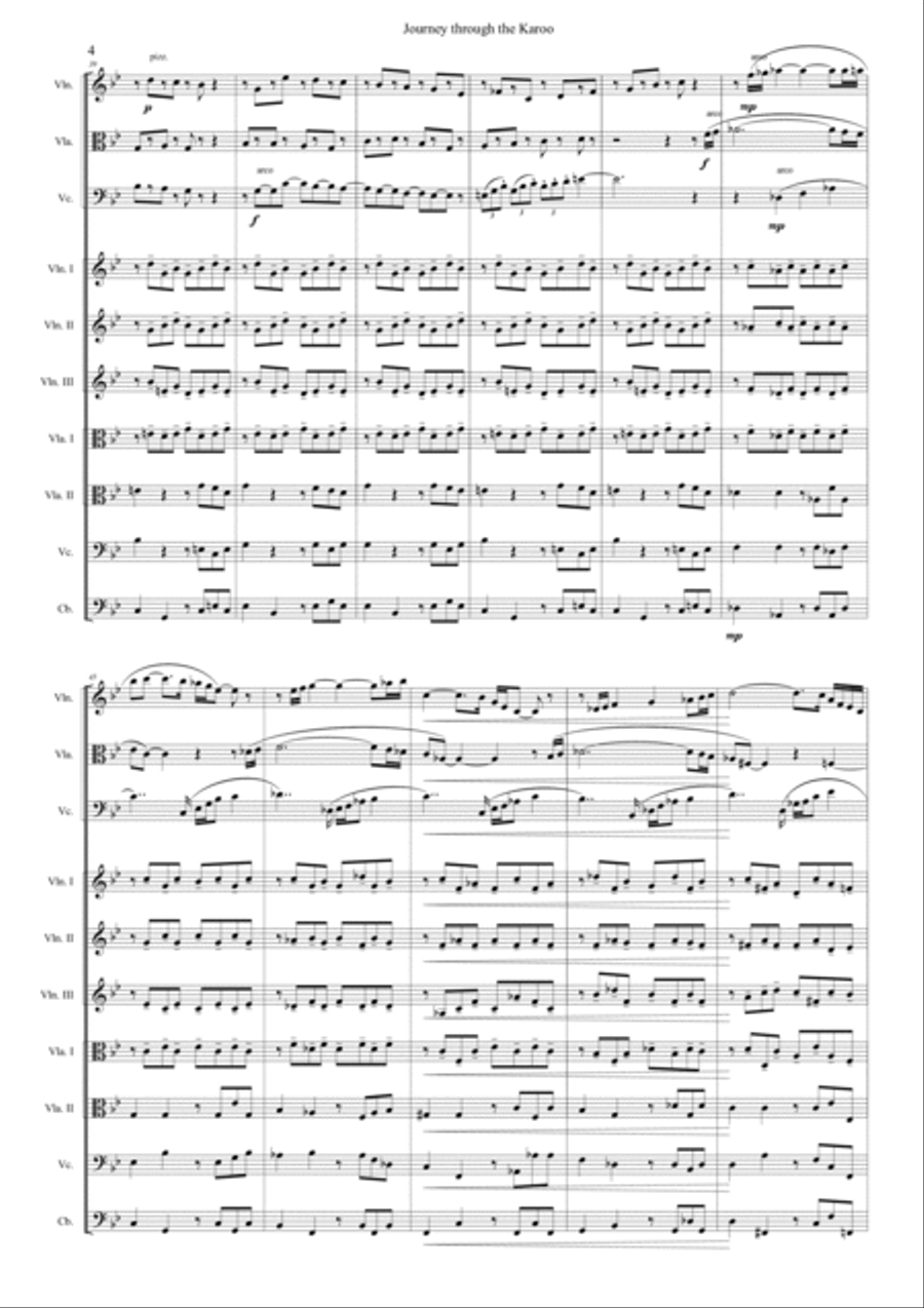 Journey through the Karoo String Quartet scores gallery preview page 4
