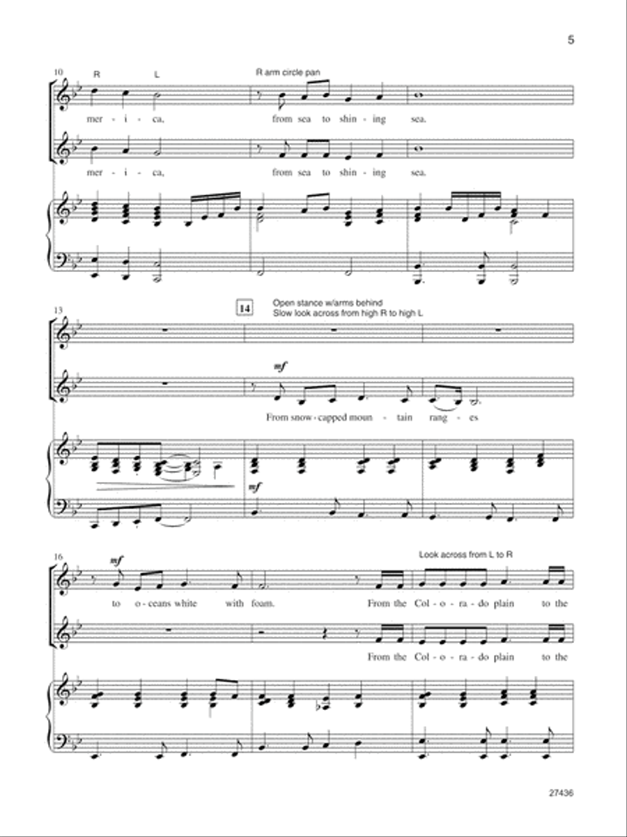 Of Thee I Sing! (A Celebration of America's Music for 2-part Choirs) 2-Part scores gallery preview page 4