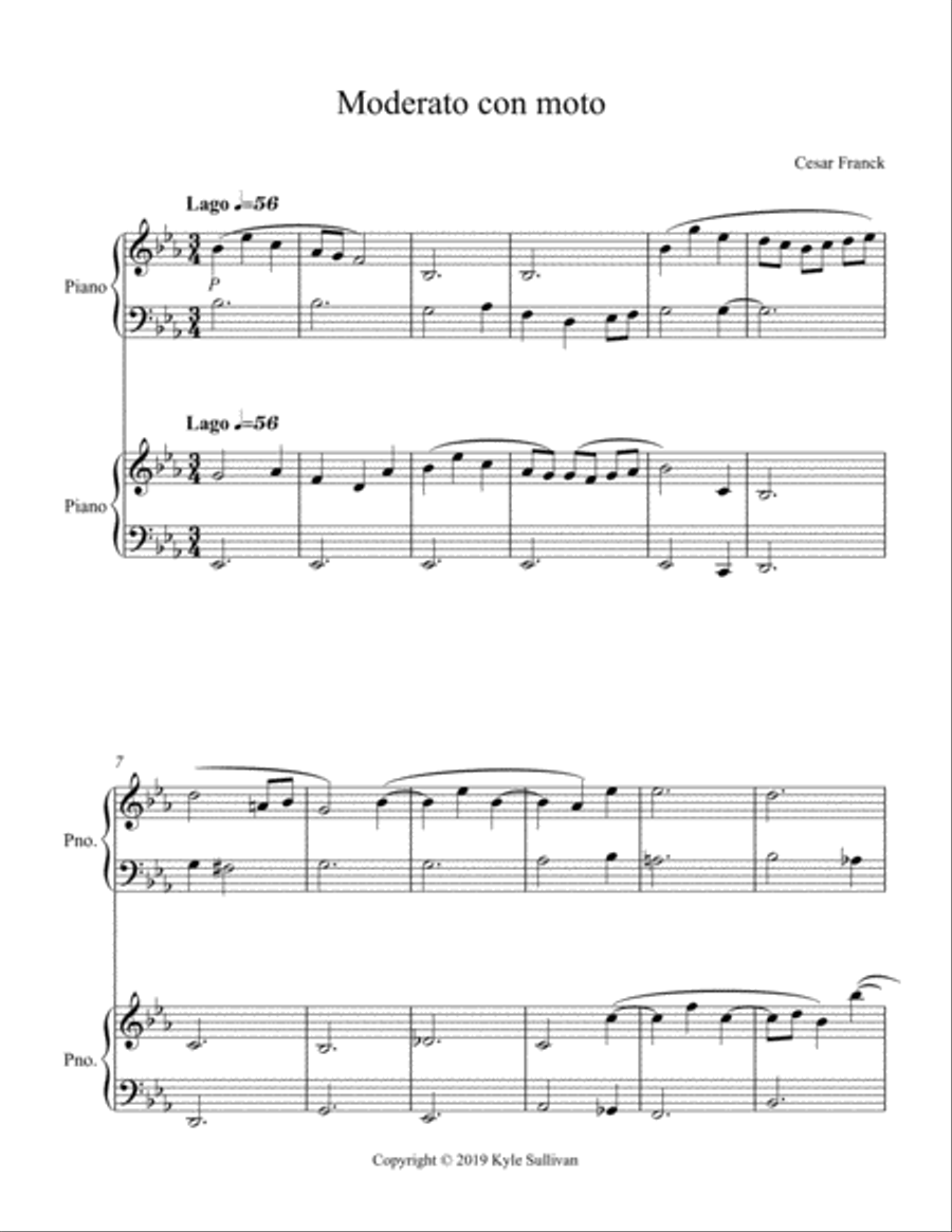 Allegro Con Moto Piano scores gallery preview page 1