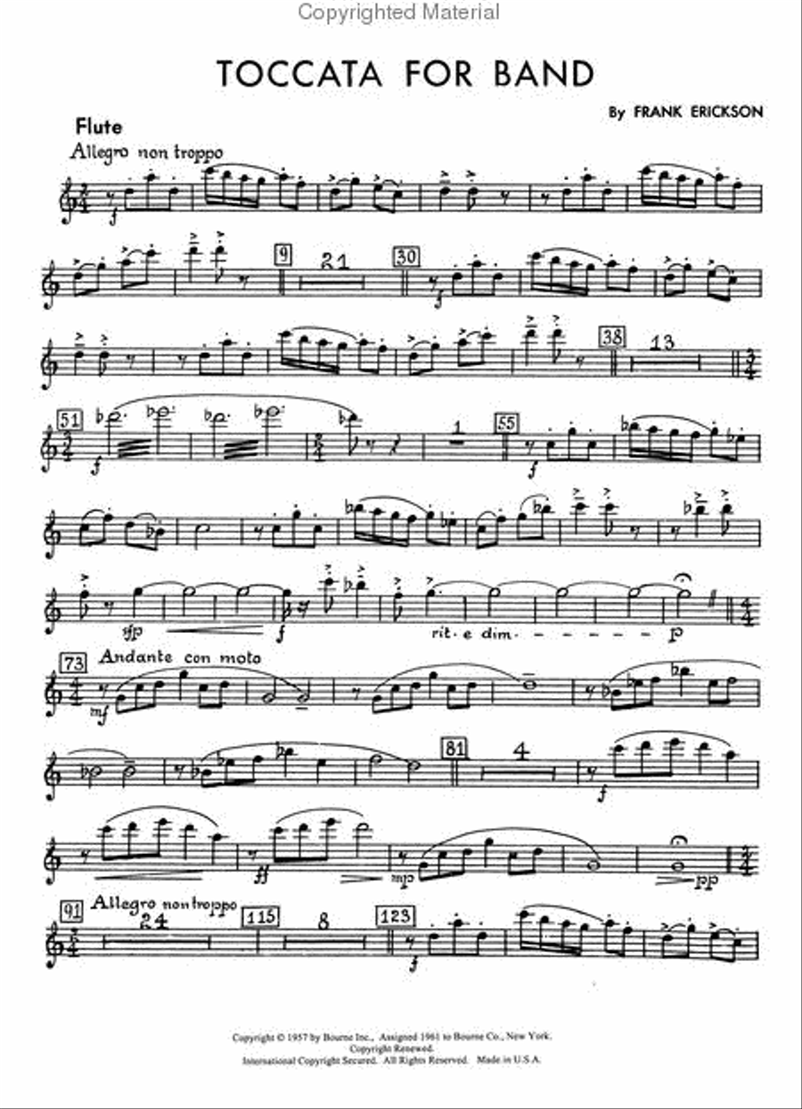 Toccata For Band Concert Band scores gallery preview page 4