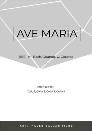 Book cover for AVE MARIA - GONOUD - CELLO QUARTET