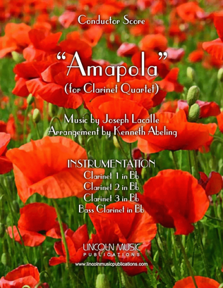Book cover for Amapola (for Clarinet Quartet)