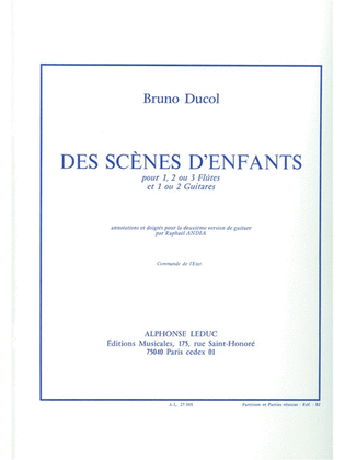 Book cover for Des Scenes D'enfants (flute & Guitar)