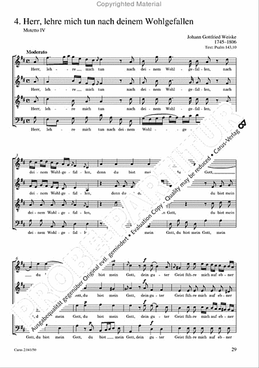 Motets and arias for choirs collected and edited by Johann Adam Hiller, vol. 5 Voice Solo scores gallery preview page 30