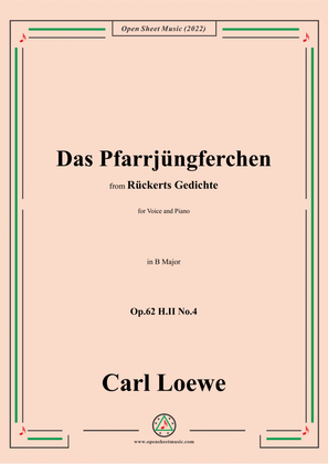 Book cover for Loewe-Das Pfarrjüngferchen,Op.62 H.II No.4,in B Major