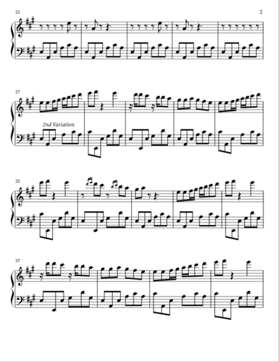 Carnival of Venice 3 Variations Op.4 Piano Solo scores gallery preview page 2