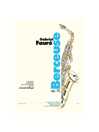 Book cover for Berceuse Op.16 (alto Saxophone And Piano)