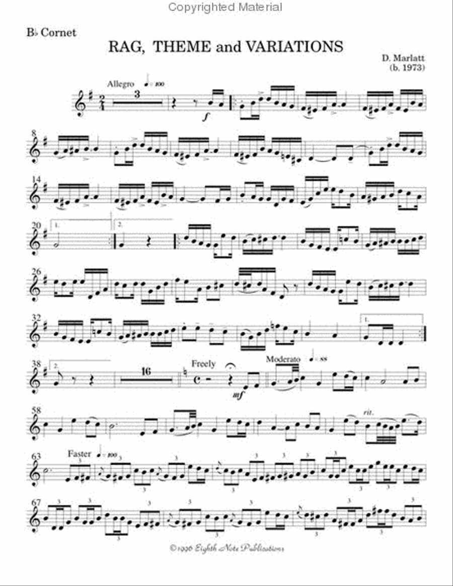 Rag, Theme and Variations Small Ensemble scores gallery preview page 2