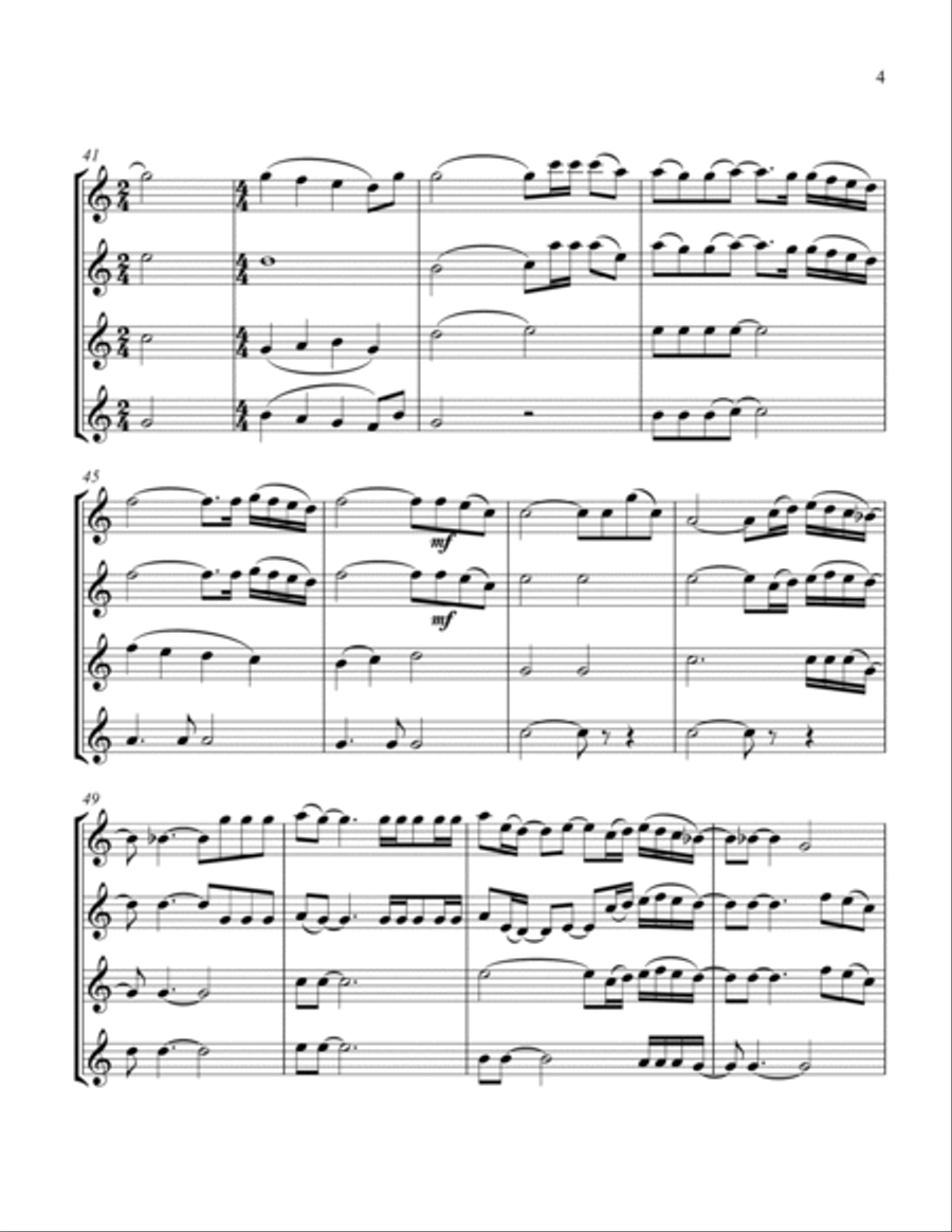 I'll Stand By You Clarinet Quartet scores gallery preview page 5
