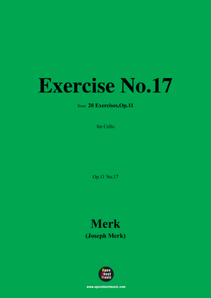 Merk-Exercise No.17,Op.11 No.17,from '20 Exercises,Op.11',for Cello