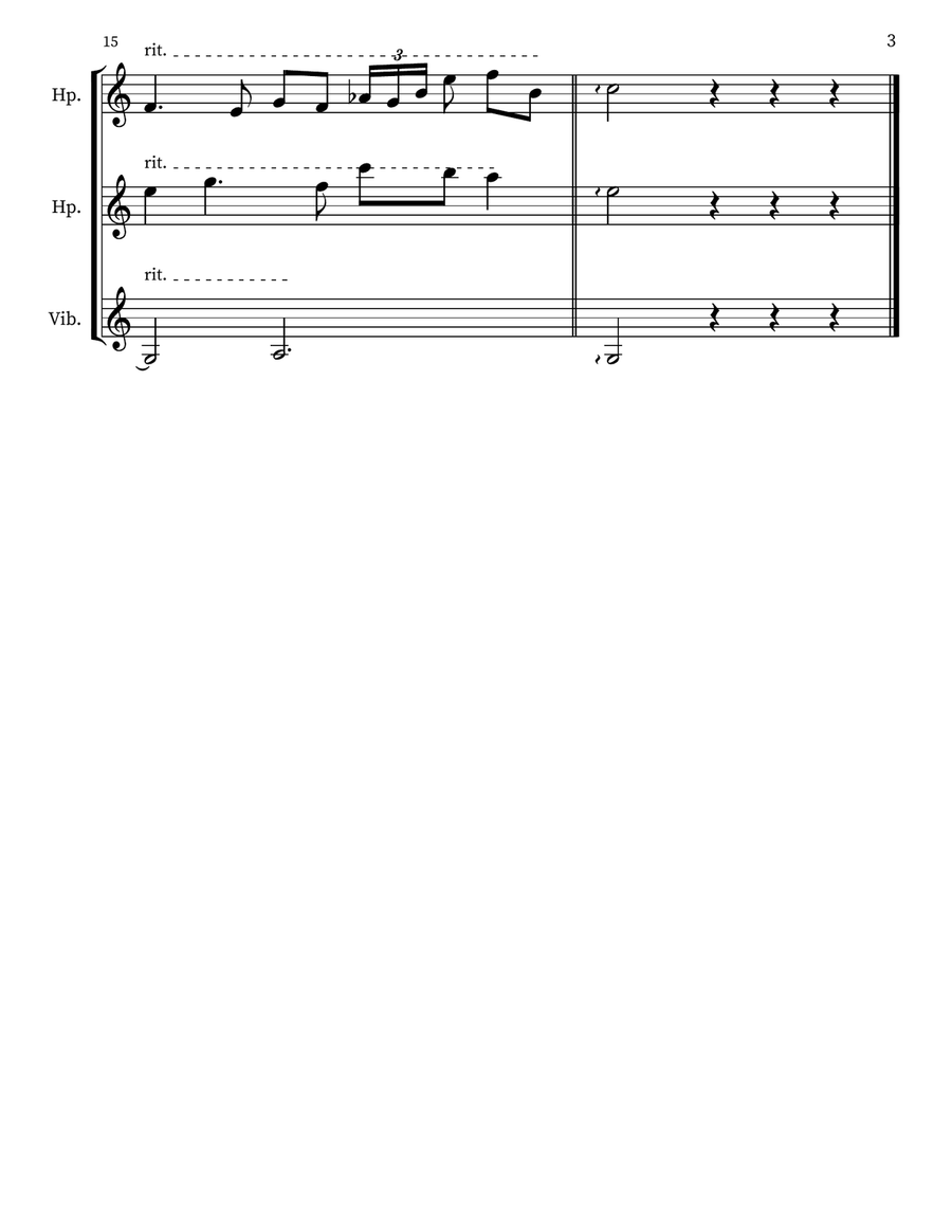 A 39 for Harps & Vibraphone Vibraphone scores gallery preview page 3